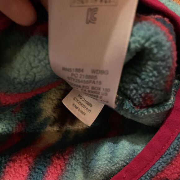Women’s XS Patagonia Synchilla Fleece Pullover Aztec Wild Desert Teal Pink Rare - Picture 10 of 13